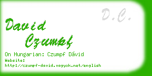 david czumpf business card
