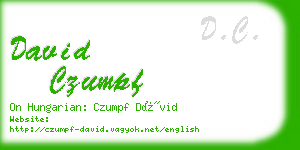 david czumpf business card